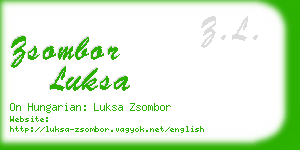 zsombor luksa business card